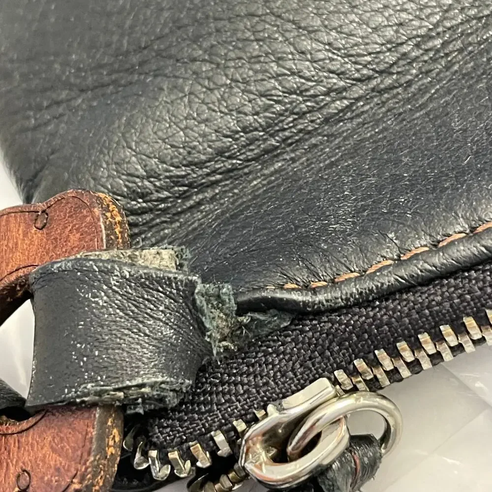 Brighton women's koda black & brown soft leather crossbody. - Picture 11 of 16